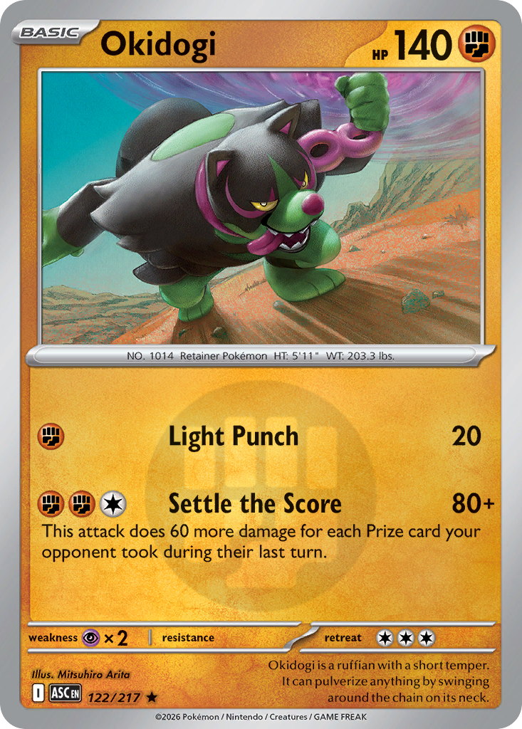 Okidogi Reverse 122/217 Ascended Heroes Pokémon Card