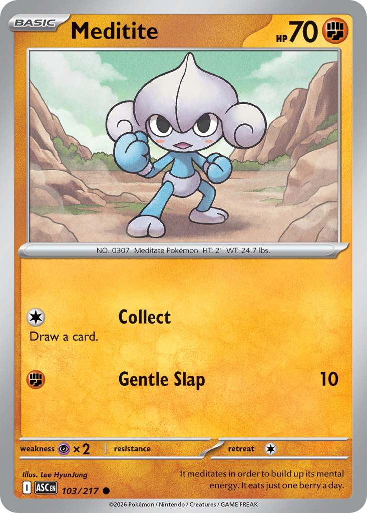 Meditite Non-Holo 103/217 Ascended Heroes Pokémon Card