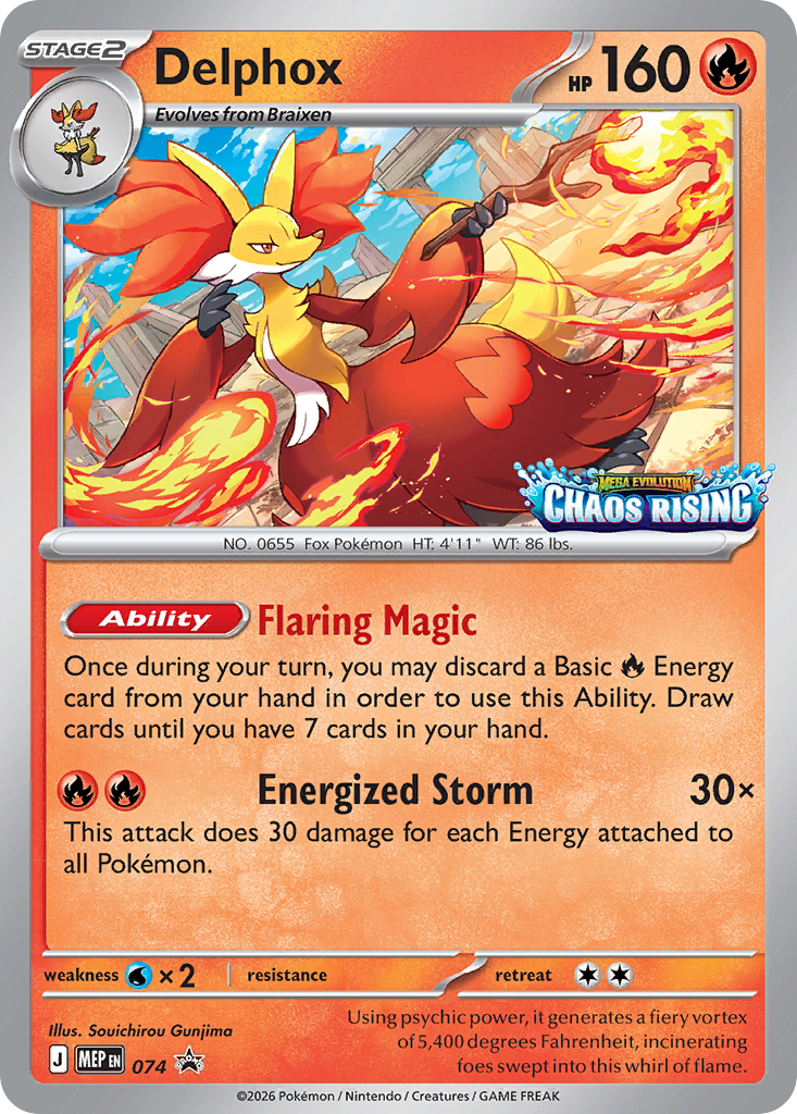 Delphox Holo 074/0 MEP Black Star Promos Pokémon Card