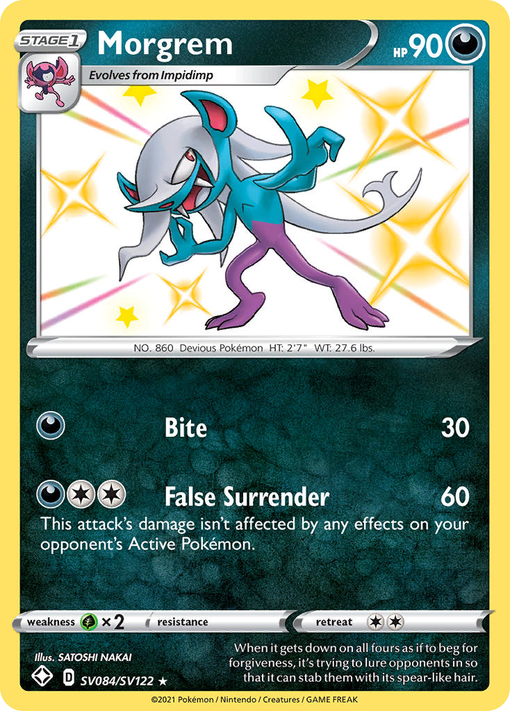 Morgrem Holo 084/122 Shining Fates Shiny Vault Pokémon Card