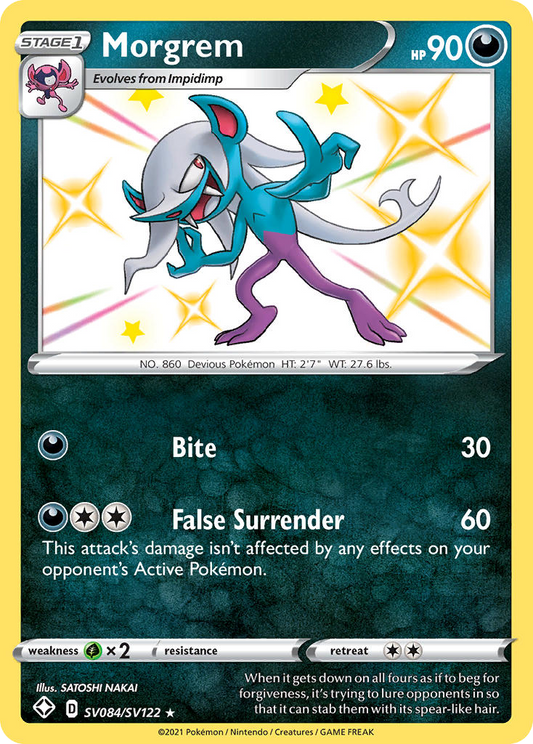 Morgrem Holo 084/122 Shining Fates Shiny Vault Pokémon Card