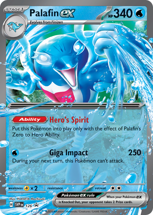Palafin ex Holo 126/225 SVP Black Star Promos Pokémon Card