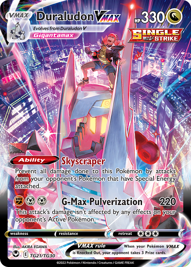 Duraludon VMAX Holo 021/30 Silver Tempest Trainer Gallery Pokémon Card