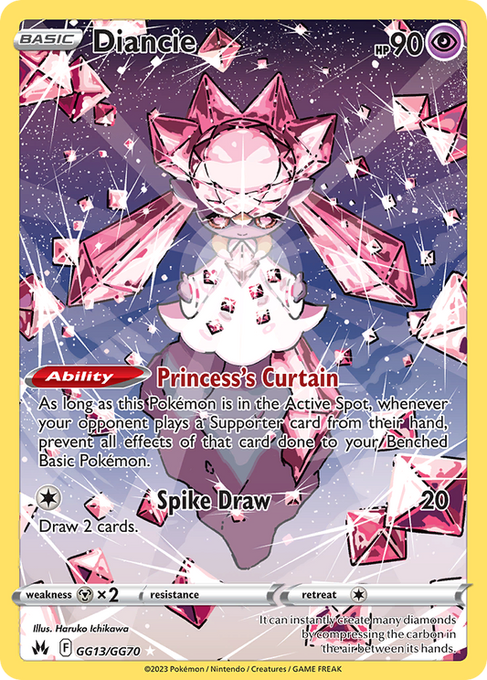 Diancie Holo 013/70 Crown Zenith Galarian Gallery Pokémon Card