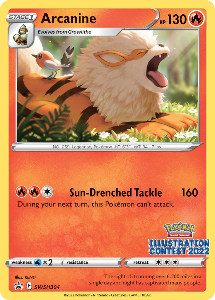 Arcanine Normal WH304/307 SWSH Black Star Promos Pokémon Card