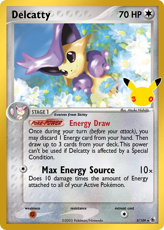 Delcatty Normal 002/0 30th Classic Collection Pokémon Card