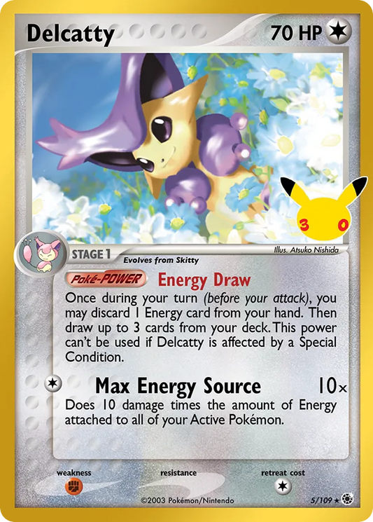 Delcatty Normal 002/0 30th Classic Collection Pokémon Card