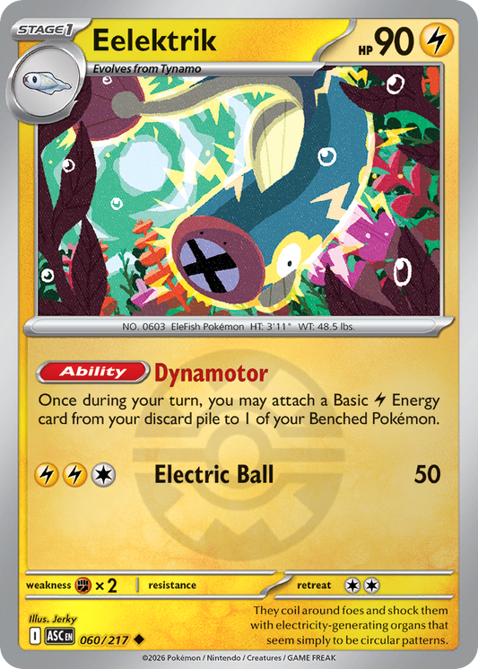 Eelektrik Reverse 060/217 Ascended Heroes Pokémon Card