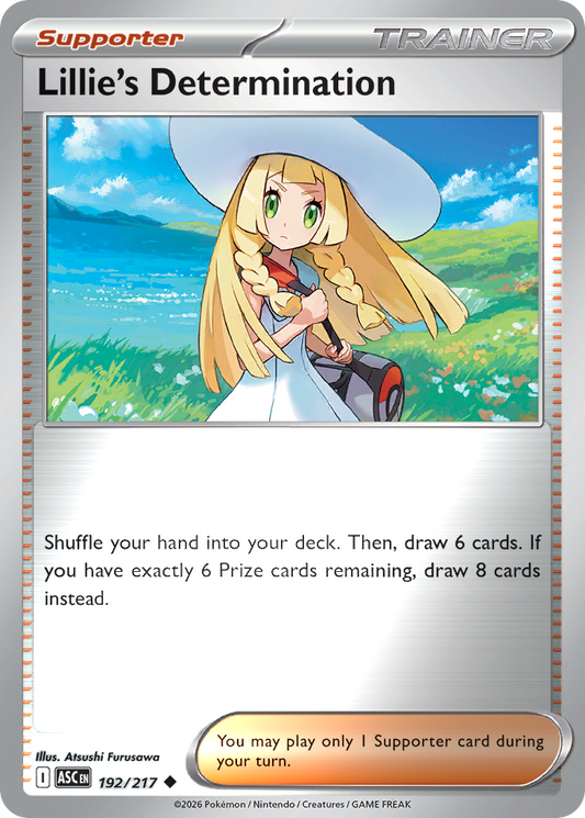 Lillie's Determination Reverse 192/217 Ascended Heroes Pokémon Card