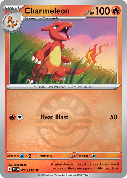 Charmeleon Reverse 021/217 Ascended Heroes Pokémon Card