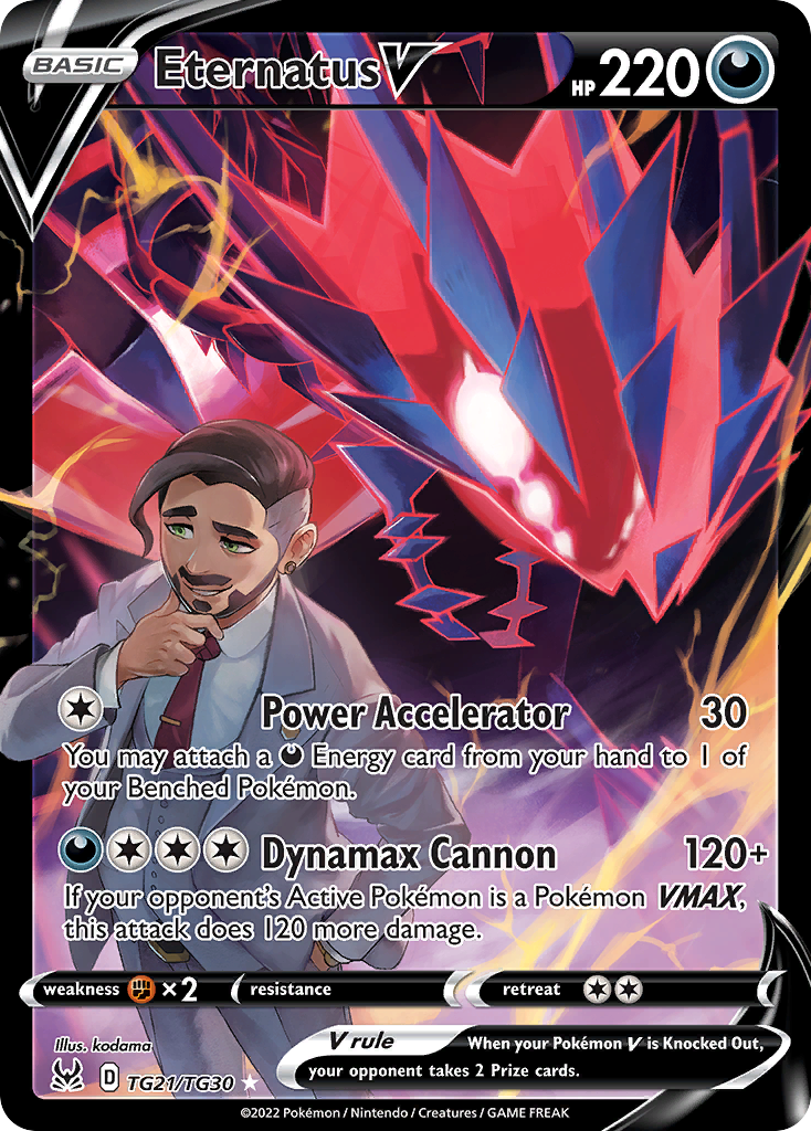 Eternatus V Holo 021/30 Lost Origin Trainer Gallery Pokémon Card