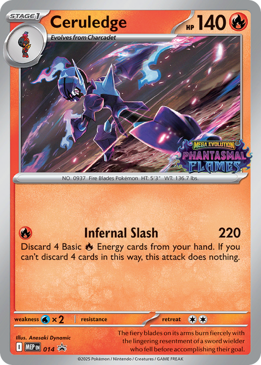 Ceruledge Holo 014/0 MEP Black Star Promos Pokémon Card