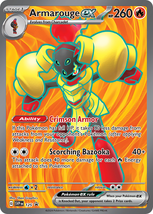 Armarouge ex Holo 125/225 SVP Black Star Promos Pokémon Card