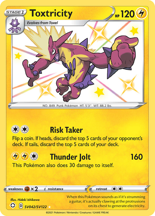 Toxtricity Holo 042/122 Shining Fates Shiny Vault Pokémon Card