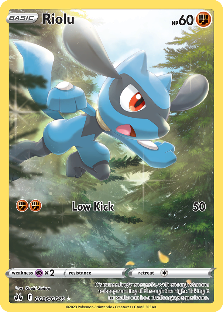Riolu Holo 026/70 Crown Zenith Galarian Gallery Pokémon Card