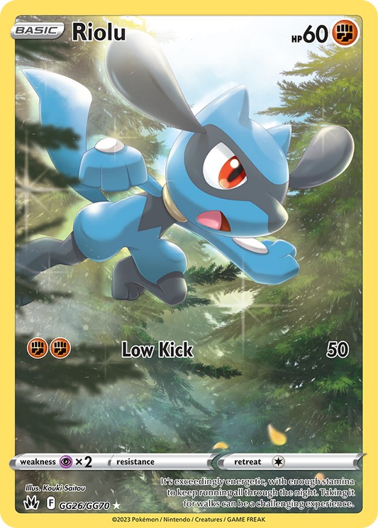 Riolu Holo 026/70 Crown Zenith Galarian Gallery Pokémon Card