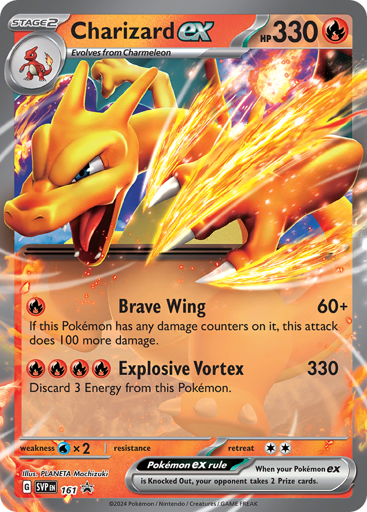 Charizard ex Holofoil 161/225 SVP Black Star Promos Pokémon Card