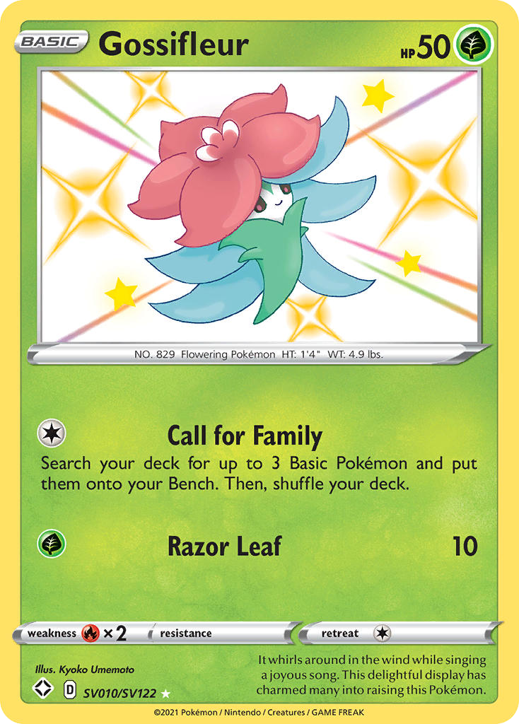 Gossifleur Holo 010/122 Shining Fates Shiny Vault Pokémon Card