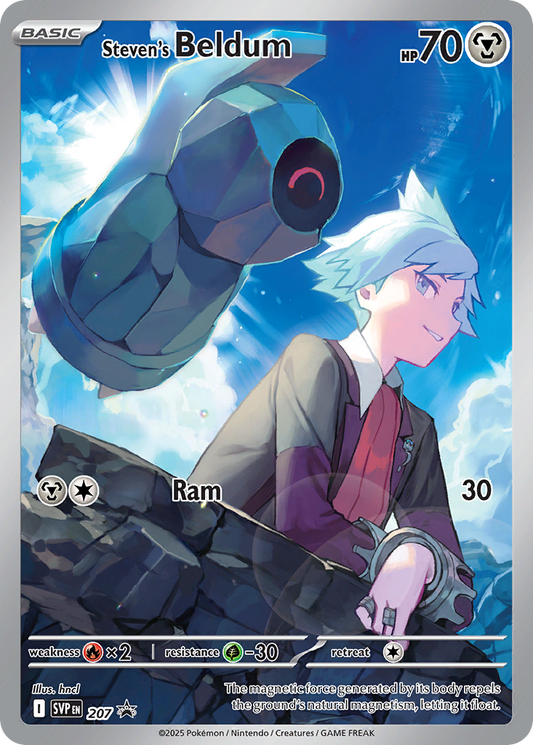 Steven's Beldum Holo 207/225 SVP Black Star Promos Pokémon Card