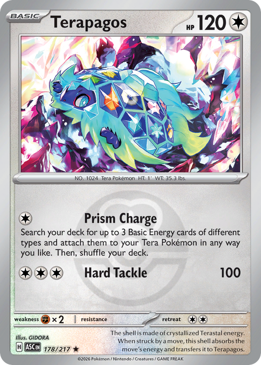 Terapagos Reverse 178/217 Ascended Heroes Pokémon Card