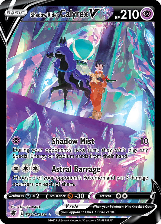 Shadow Rider Calyrex V Holo 017/30 Astral Radiance Trainer Gallery Pokémon Card
