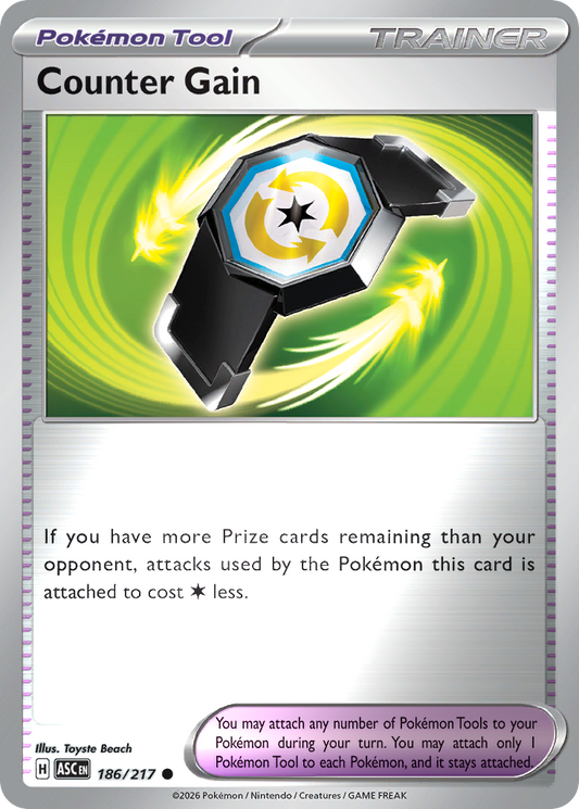 Counter Gain Reverse 186/217 Ascended Heroes Pokémon Card