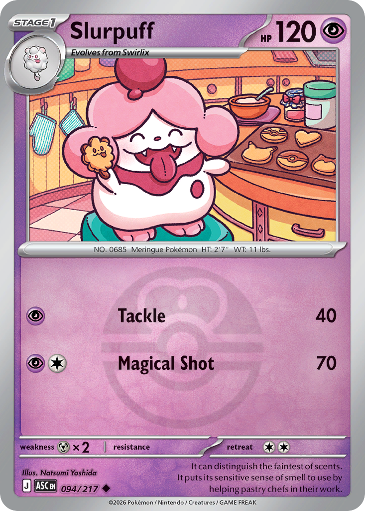 Slurpuff Reverse 094/217 Ascended Heroes Pokémon Card