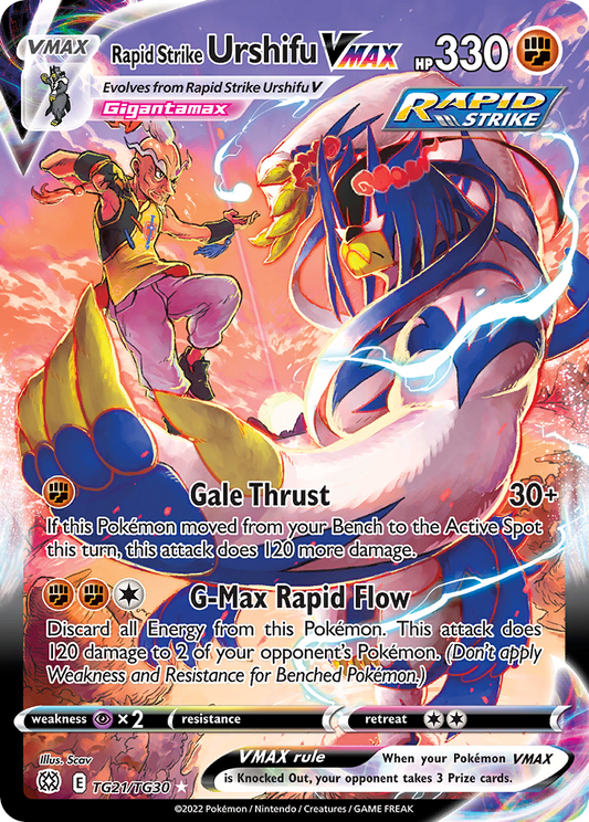Rapid Strike Urshifu VMAX Holo 021/30 Brilliant Stars Trainer Gallery Pokémon Card