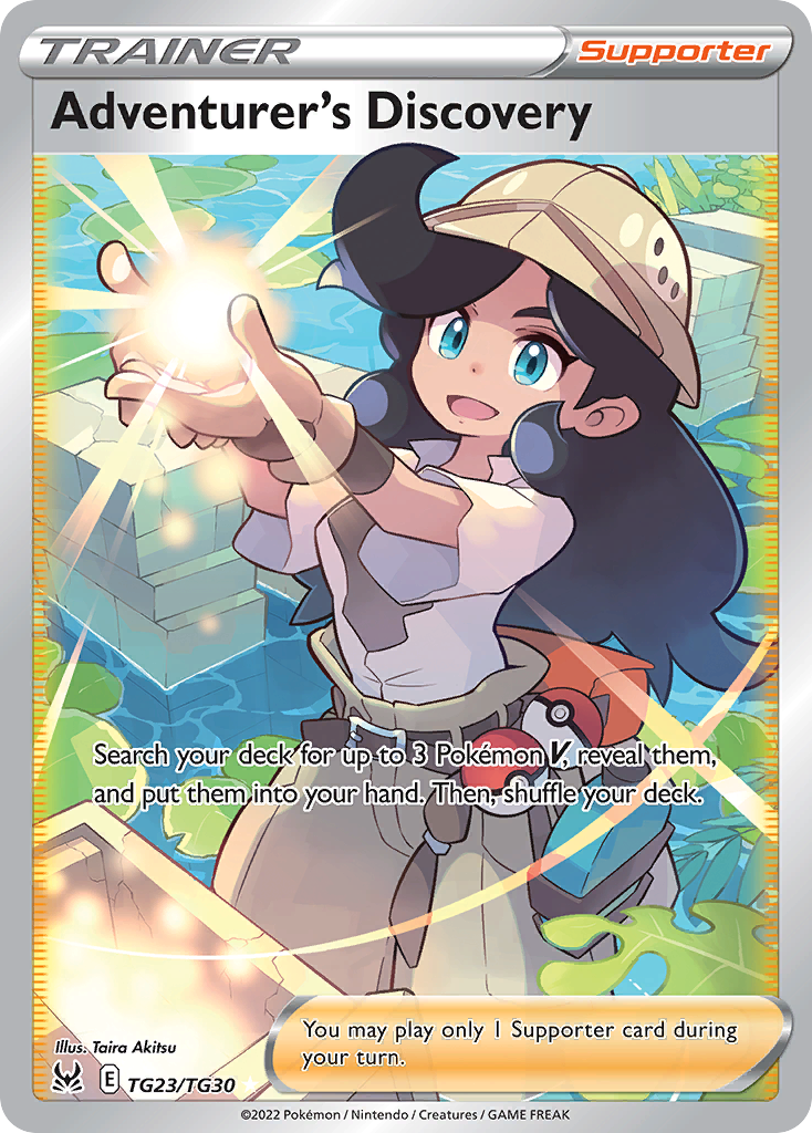 Adventurer's Discovery Holo 023/30 Lost Origin Trainer Gallery Pokémon Card