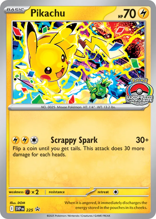 Pikachu Normal 225/225 SVP Black Star Promos Pokémon Card