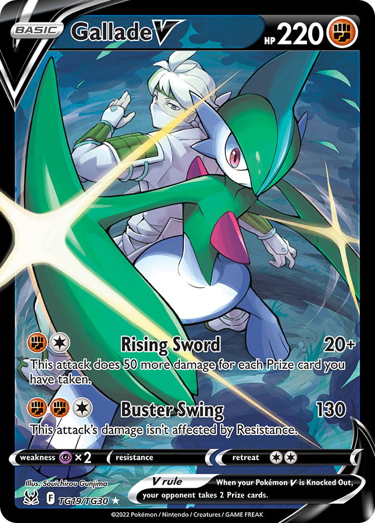 Gallade V Holo 019/30 Lost Origin Trainer Gallery Pokémon Card