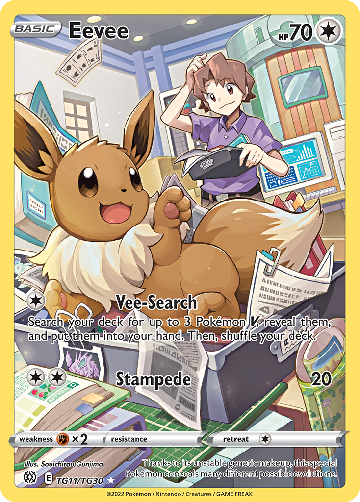 Eevee Holo 011/30 Brilliant Stars Trainer Gallery Pokémon Card