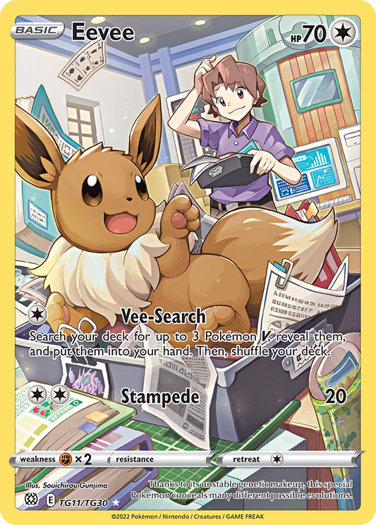 Eevee Holo 011/30 Brilliant Stars Trainer Gallery Pokémon Card