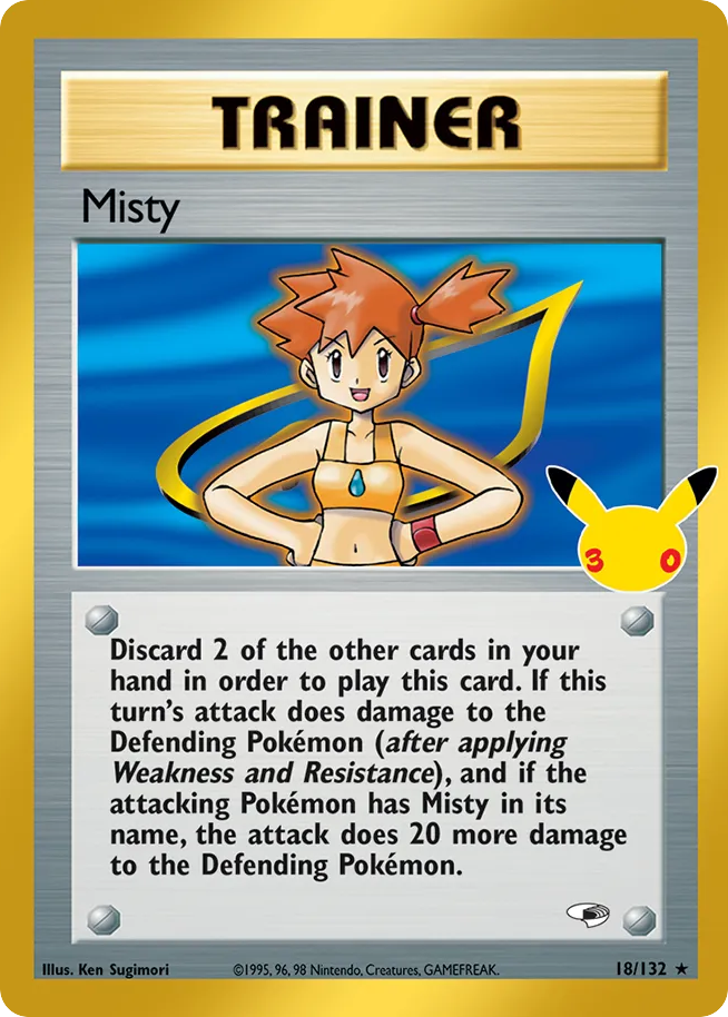 Misty Normal 005/0 30th Classic Collection Pokémon Card