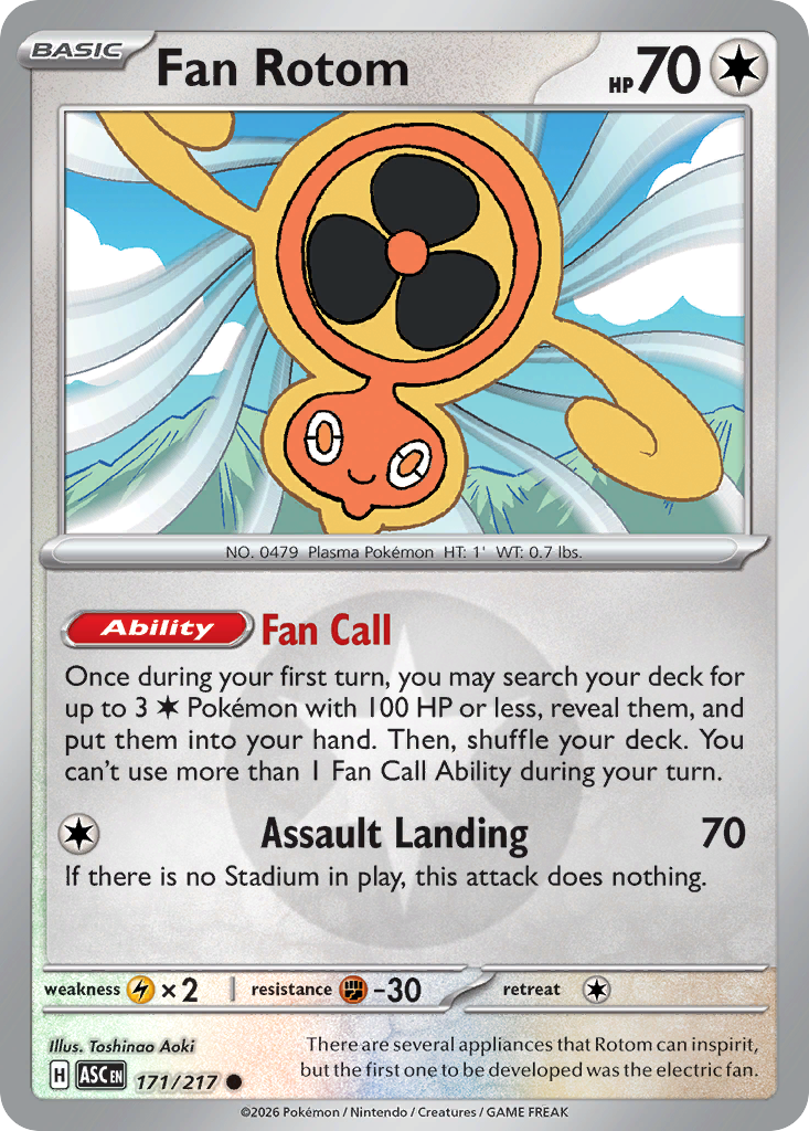 Fan Rotom Reverse 171/217 Ascended Heroes Pokémon Card