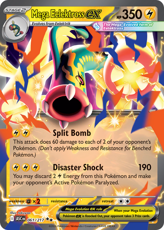 Mega Eelektross ex Holofoil 061/217 Ascended Heroes Pokémon Card