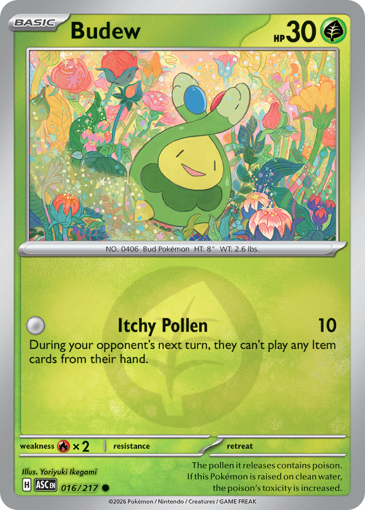 Budew Reverse 016/217 Ascended Heroes Pokémon Card