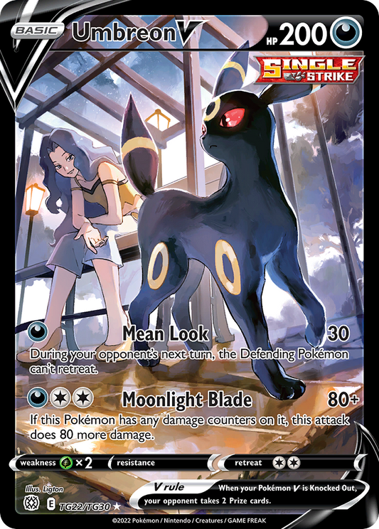 Umbreon V Holo 022/30 Brilliant Stars Trainer Gallery Pokémon Card