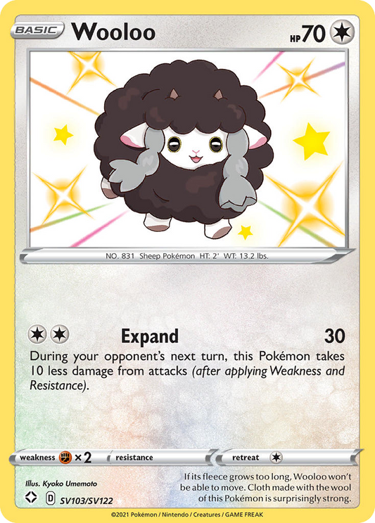 Wooloo Holo 103/122 Shining Fates Shiny Vault Pokémon Card