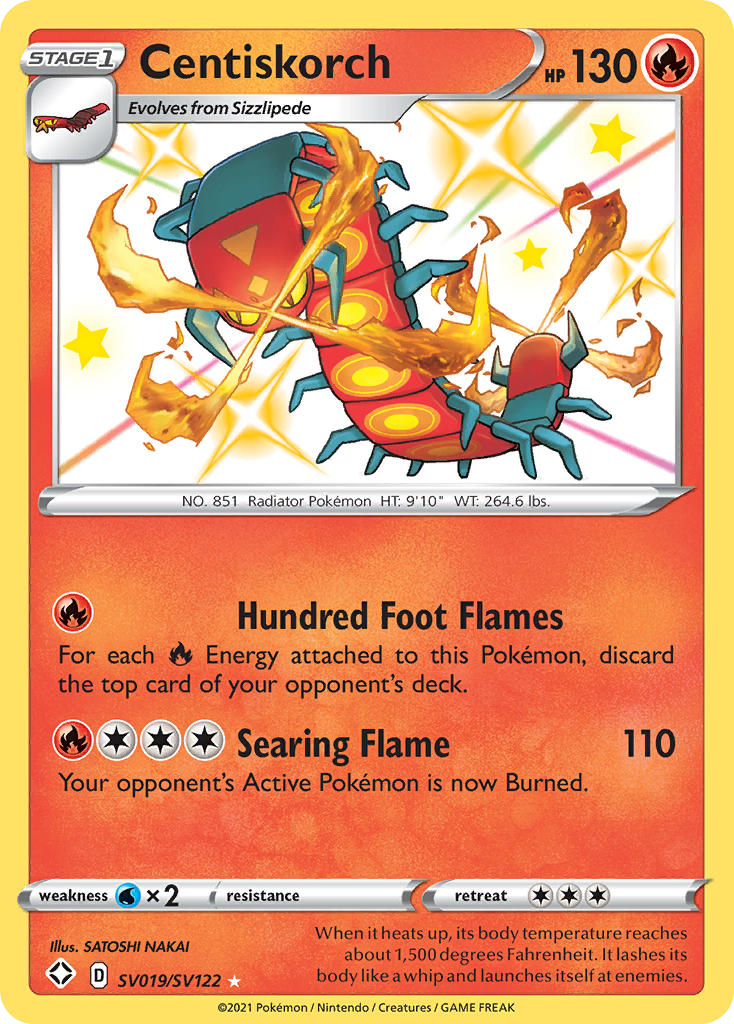 Centiskorch Holo 019/122 Shining Fates Shiny Vault Pokémon Card