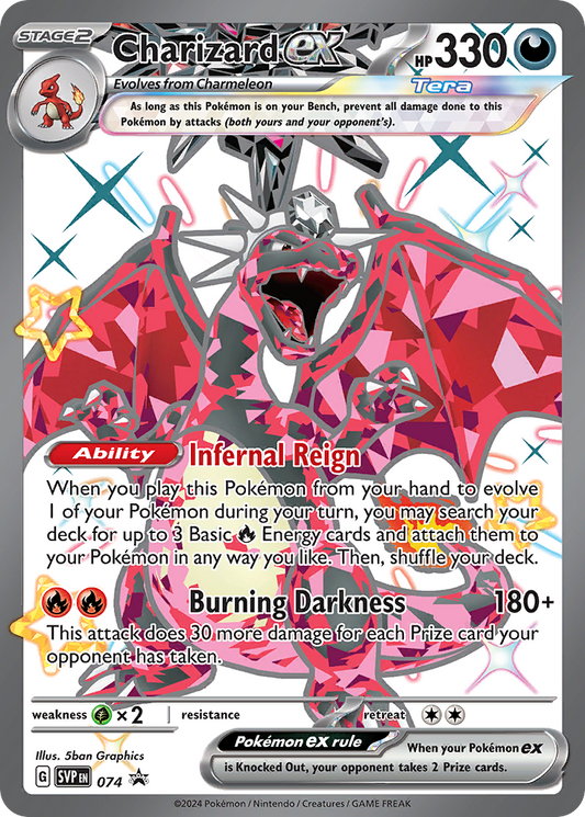 Charizard ex Holo 074/225 SVP Black Star Promos Pokémon Card