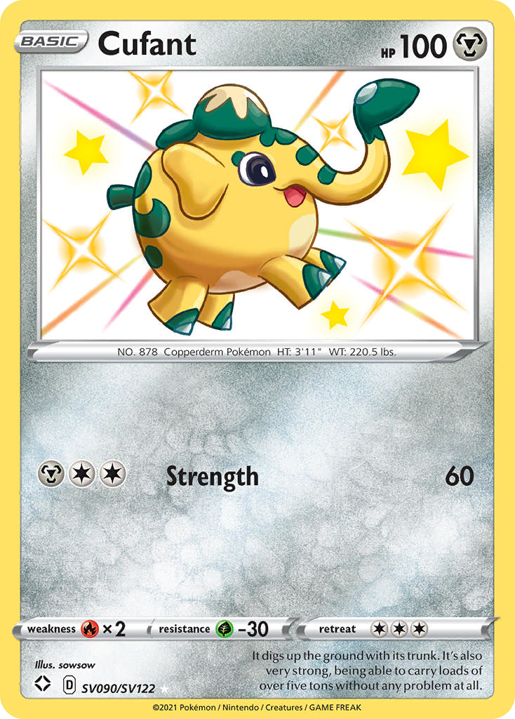 Cufant Holo 090/122 Shining Fates Shiny Vault Pokémon Card