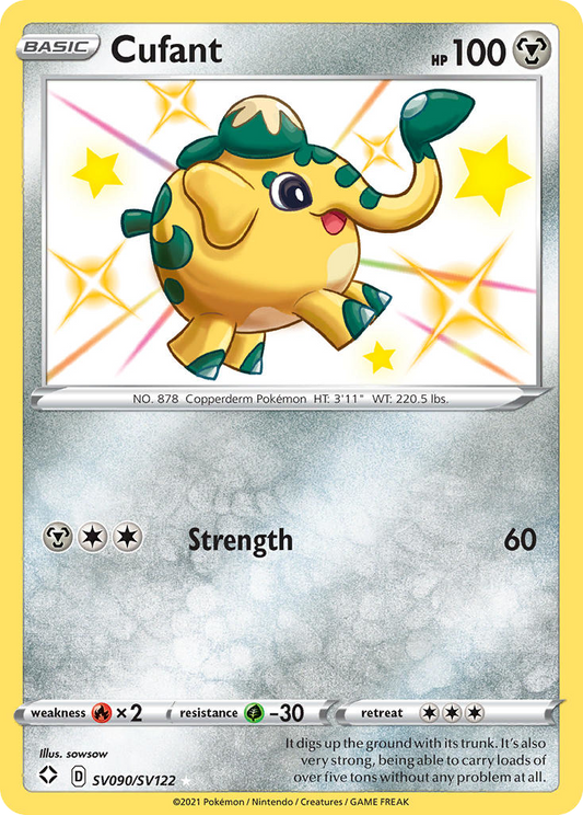 Cufant Holo 090/122 Shining Fates Shiny Vault Pokémon Card