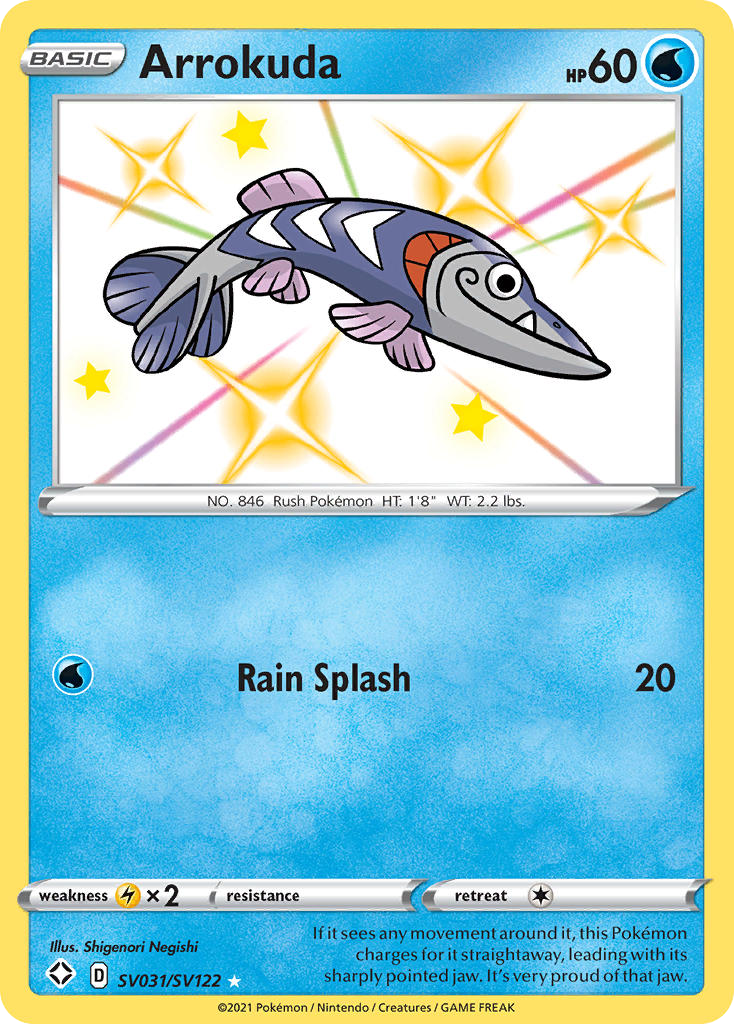 Arrokuda Holo 031/122 Shining Fates Shiny Vault Pokémon Card