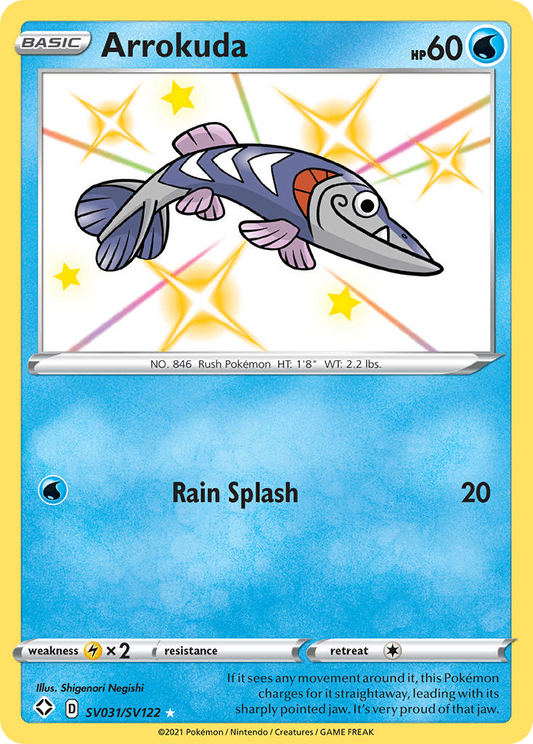 Arrokuda Holo 031/122 Shining Fates Shiny Vault Pokémon Card