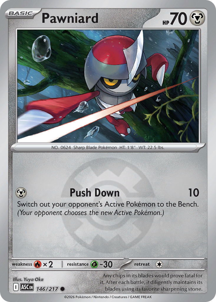 Pawniard Reverse 146/217 Ascended Heroes Pokémon Card