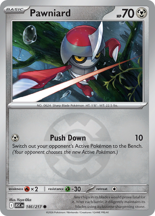 Pawniard Reverse 146/217 Ascended Heroes Pokémon Card