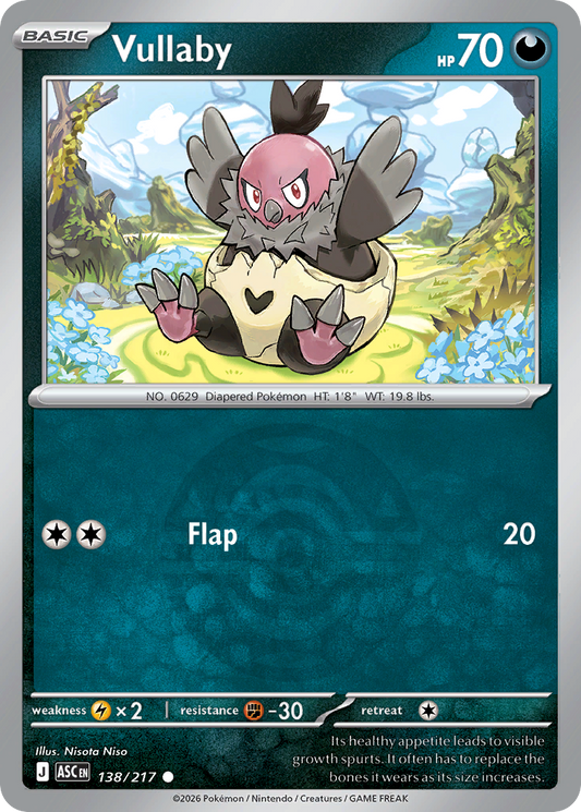 Vullaby Reverse 138/217 Ascended Heroes Pokémon Card