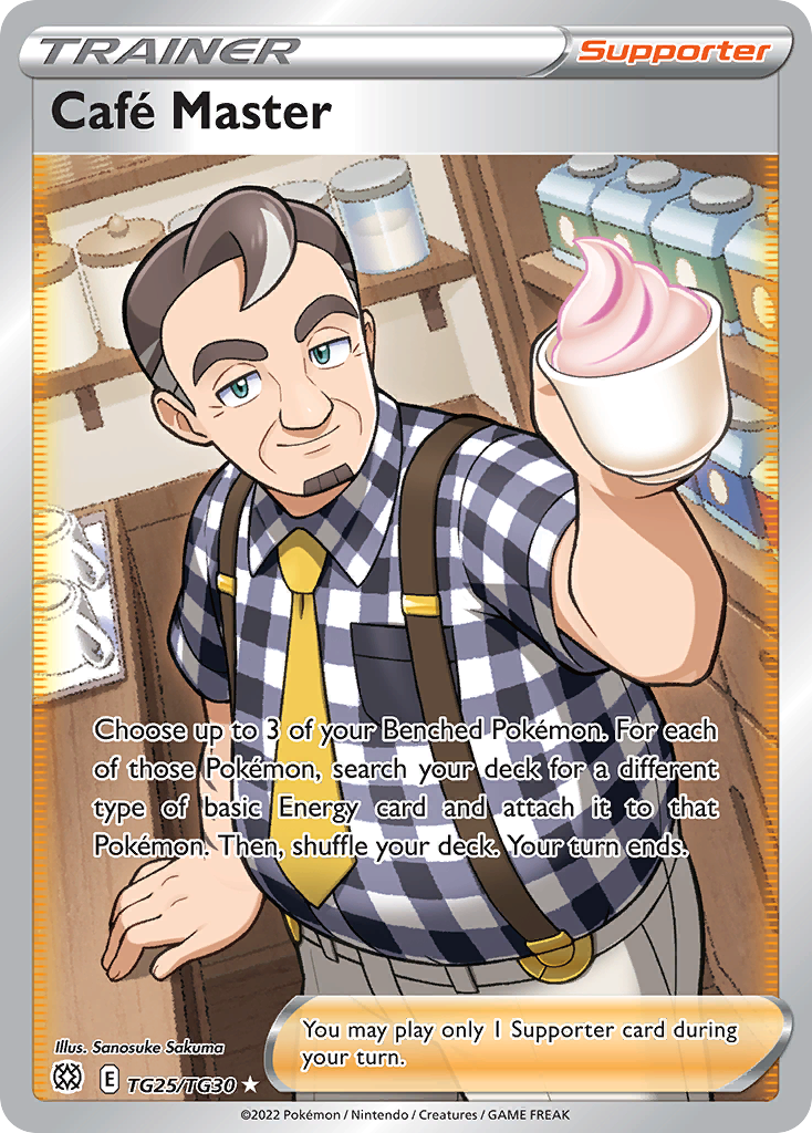 Café Master Holo 025/30 Brilliant Stars Trainer Gallery Pokémon Card