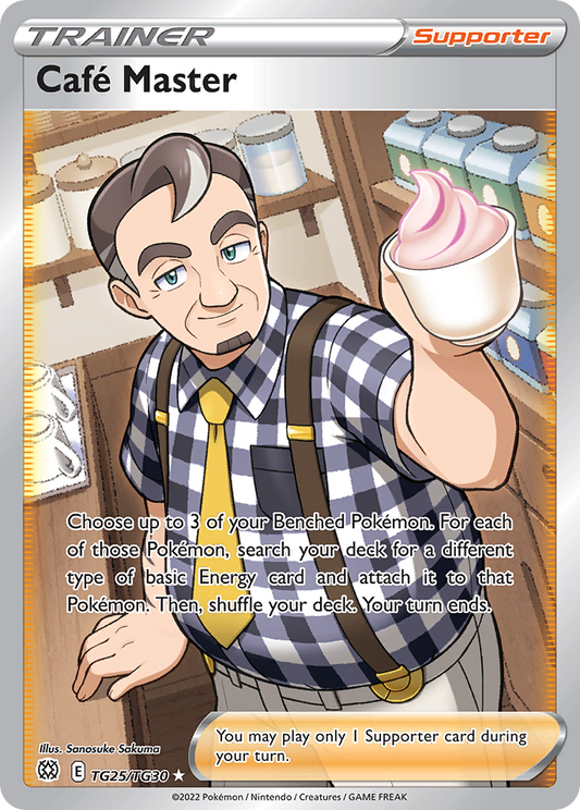 Café Master Holo 025/30 Brilliant Stars Trainer Gallery Pokémon Card